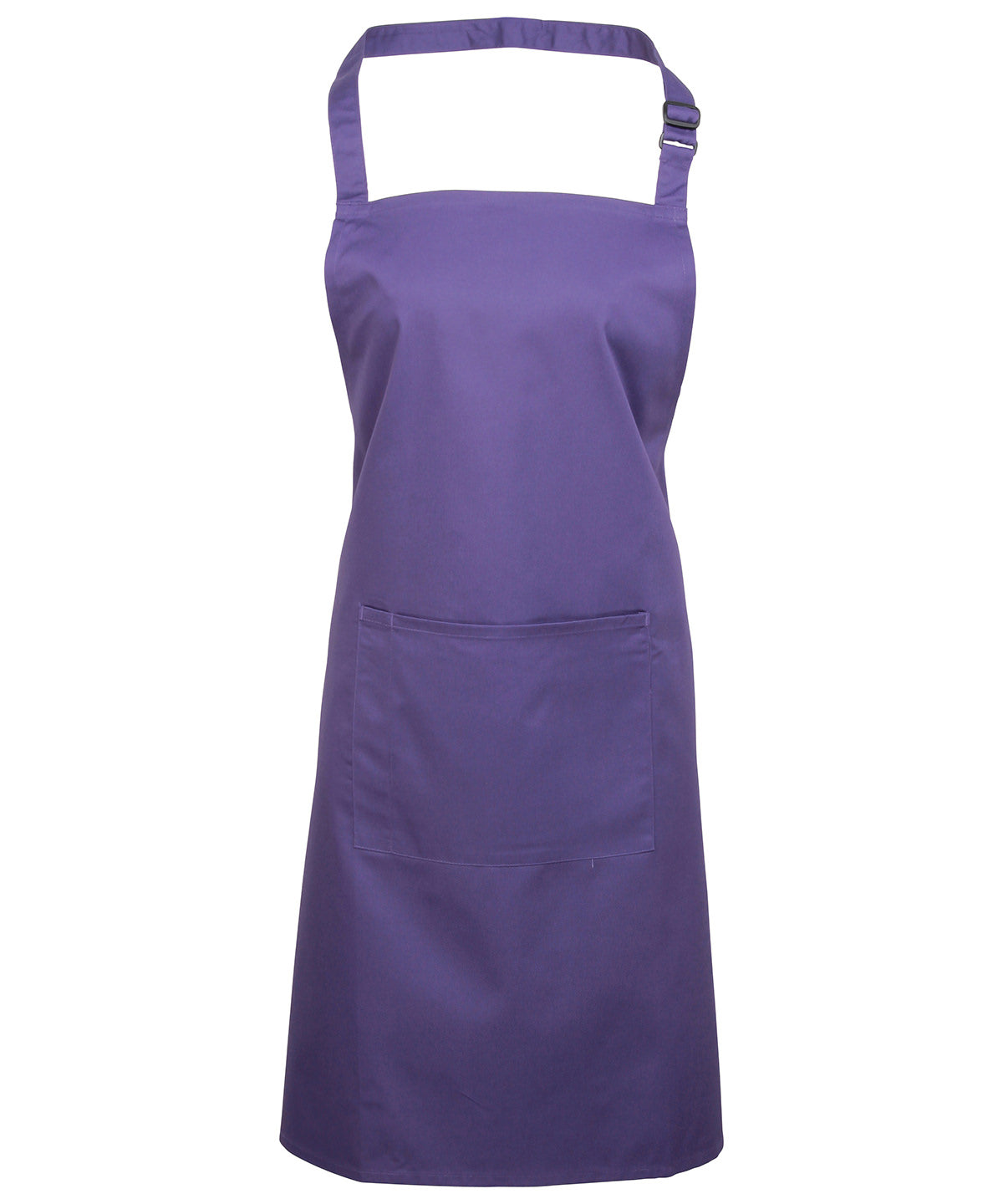 Basic Bib Apron with Pocket - Purple